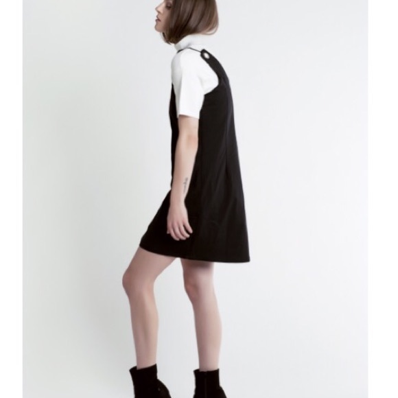 Asymmetrical Black Dress - Picture 2 of 3